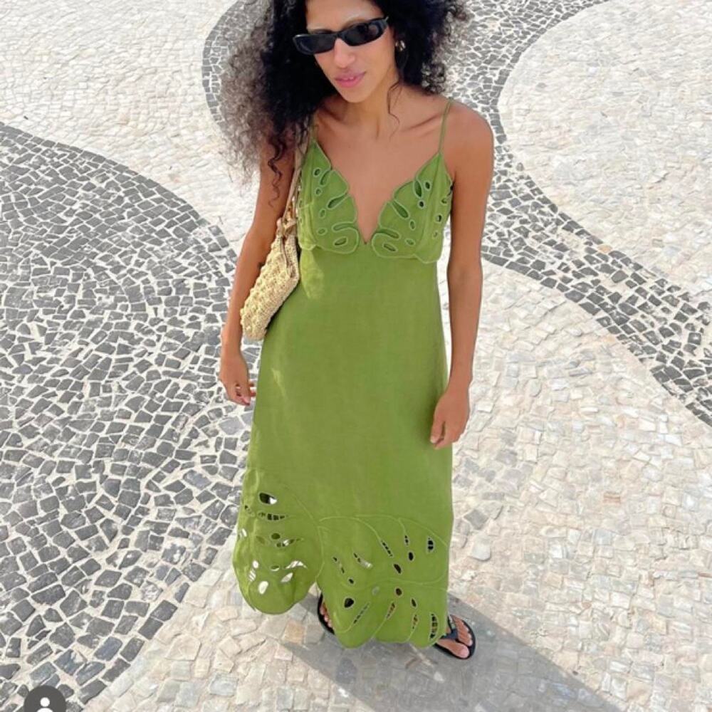 Farm rio green maxi dress